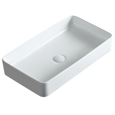 White countertop basin vessels bathroom simple square washbasin art modern vanity top